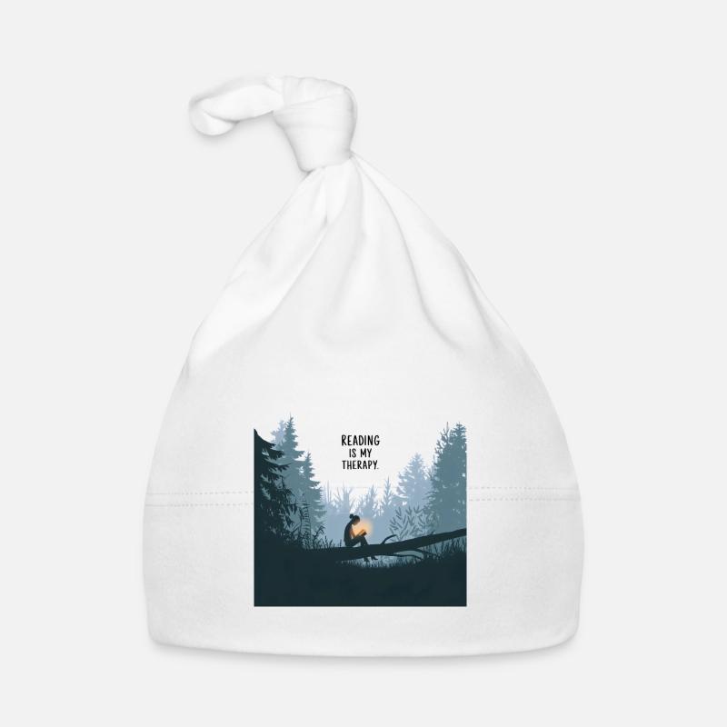 Reading is My Therapy – Books & Relaxation Organic Baby Cap