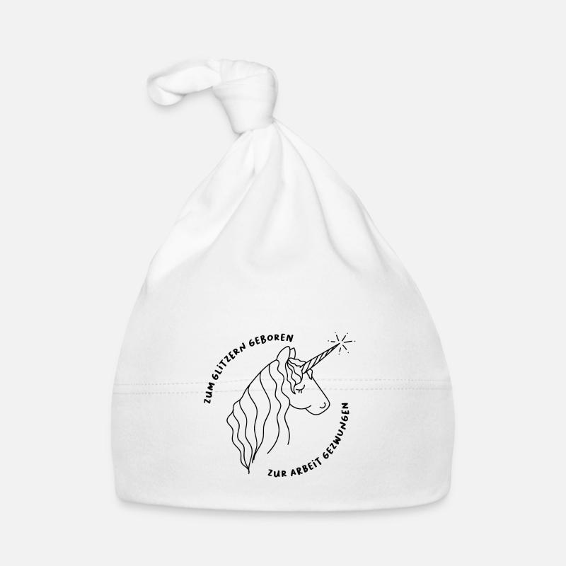 Né pour briller, forcé de travailler la licorne Bonnet bio Bébé