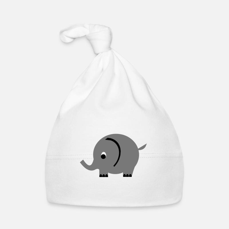 Elefant - Baby Bio-Mütze - Weiß