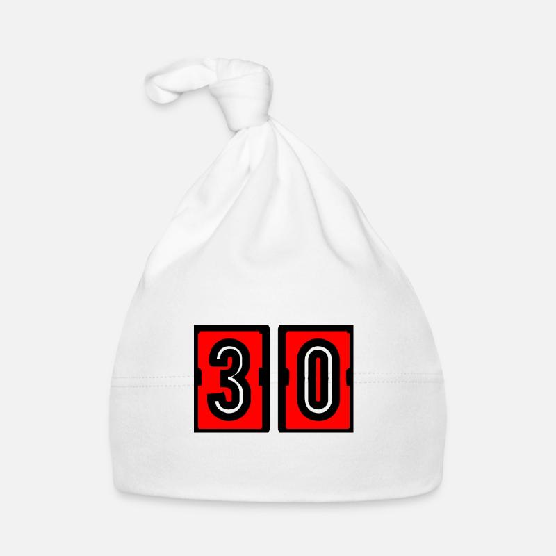 30 ANS. 30e ANNIVERSAIRE. ANNIVERSAIRE 30 ANS. 30 Bonnet bio Bébé
