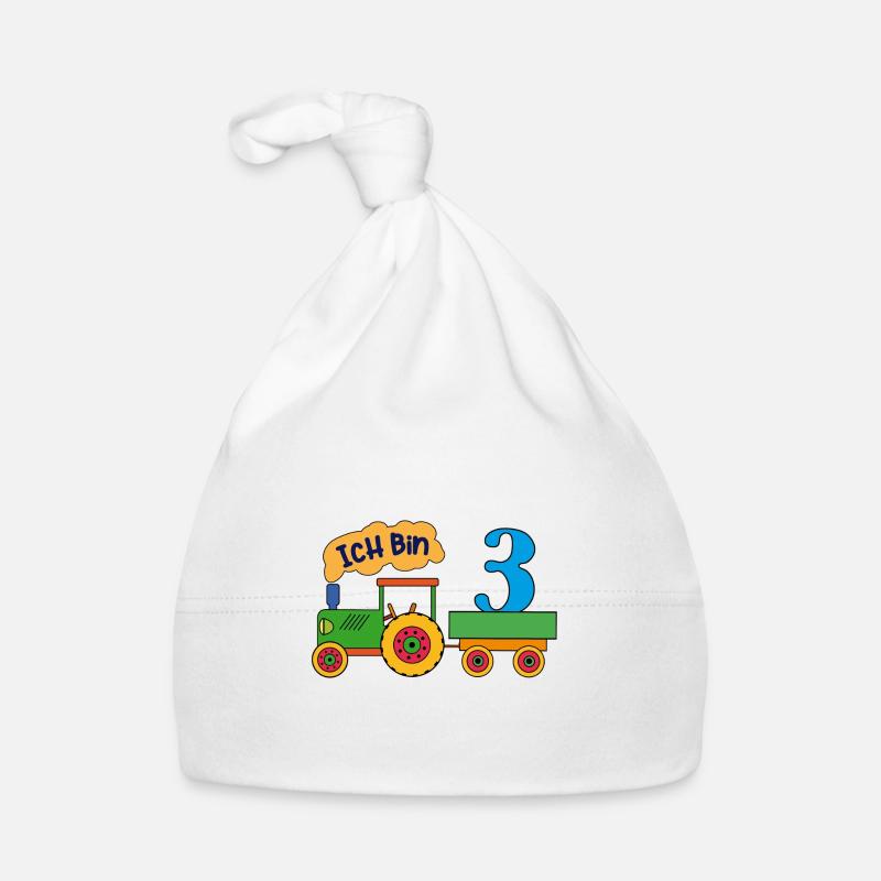 3. Geburtstag | Ich bin 3 | Traktor Baby Bio-Mütze