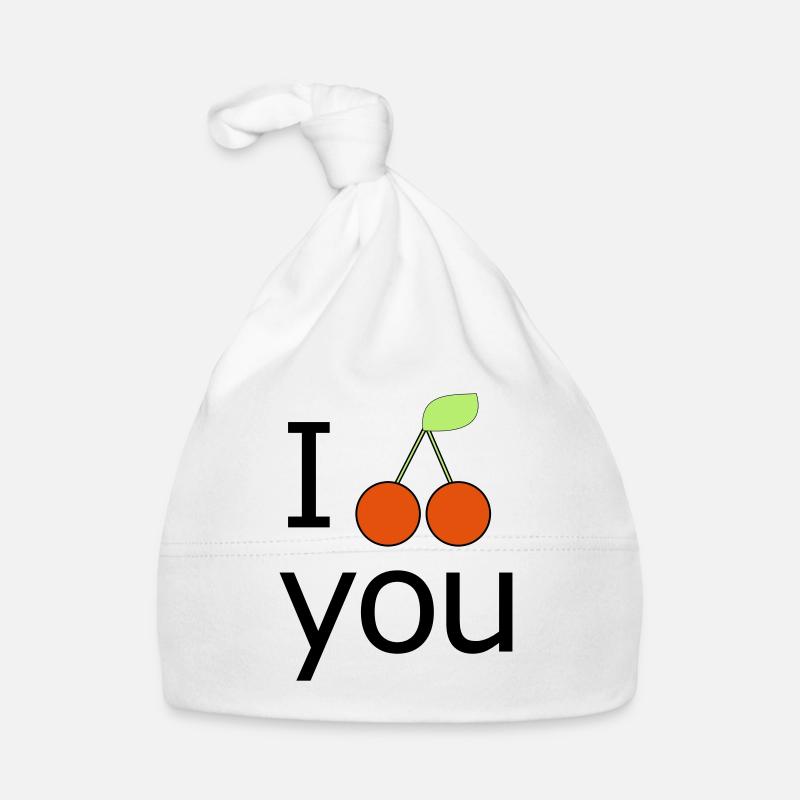 Kirschen Kirsche Cherry - Frutcht Obst - Comic you - Organic Baby Cap - white