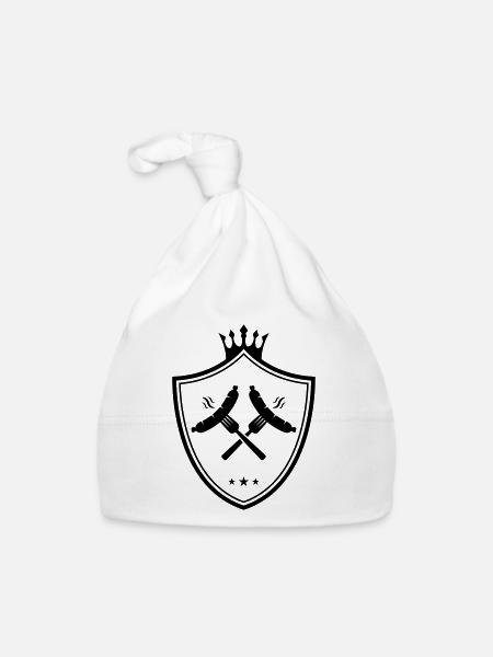 bratwurst symbol coat of arms sausage currywurst - Organic Baby Cap - white - Front