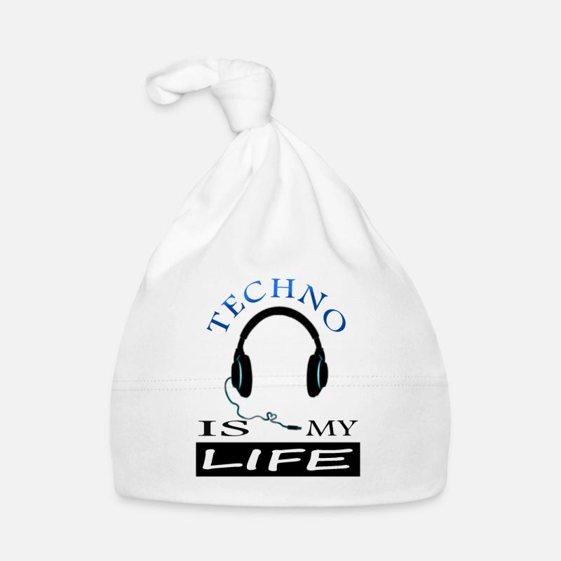 Techno Musik ist mein Leben Techno Music Geschenk Baby Bio-Mütze