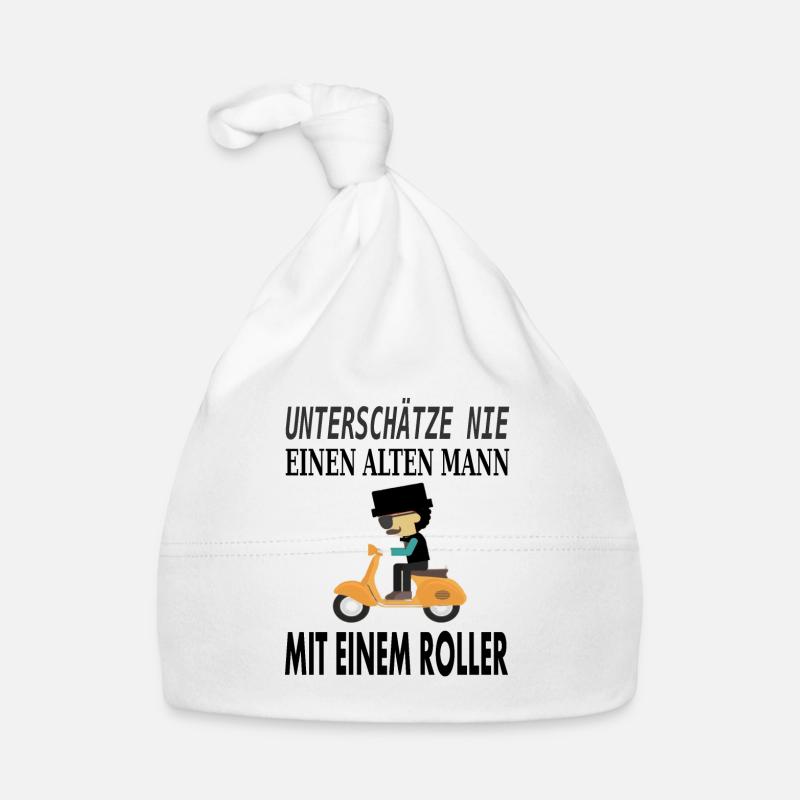 Rollerfahrer Spruch ich liebe Moped coole Sprüche Baby Bio-Mütze