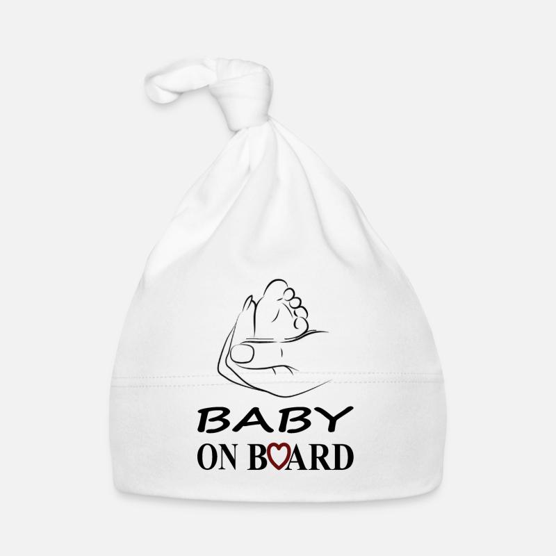 baby on board Babyfüße Babybauch Mutter Geschenk Baby Bio-Mütze