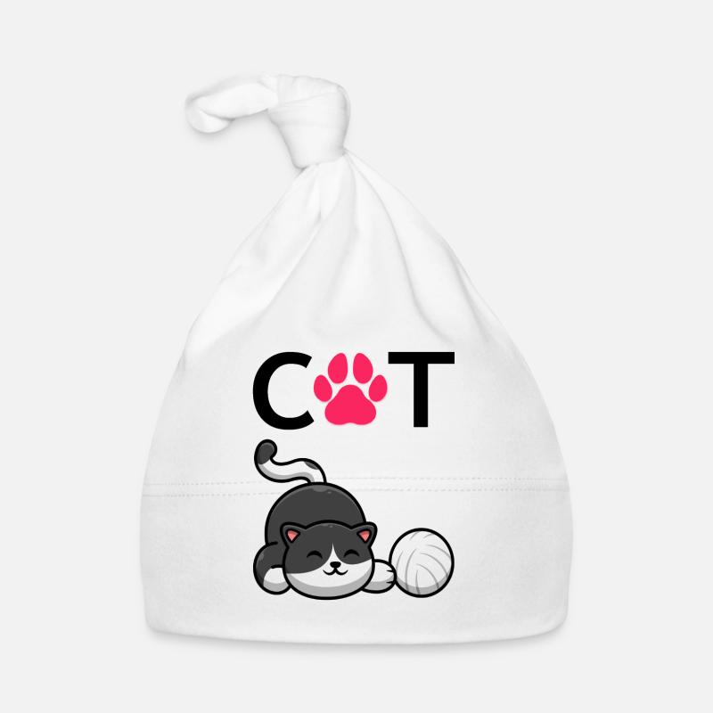 Katze Katzenfreund Haustier Haustiere Geschenkidee Baby Bio-Mütze