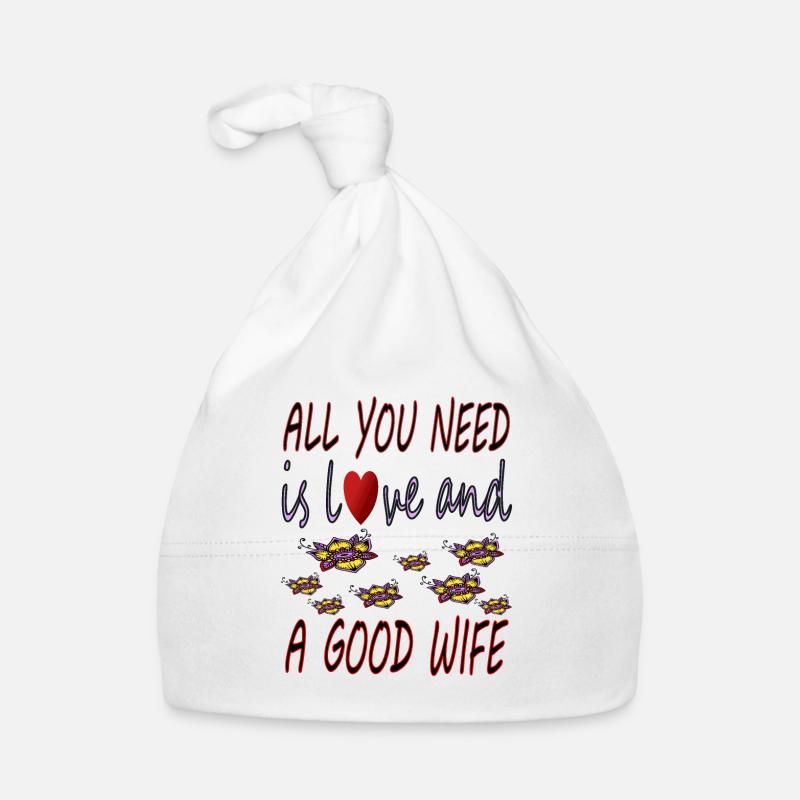 Cooler Spruch coole Sprüche Ehefrau Ehemann gift - Baby Bio-Mütze - Weiß