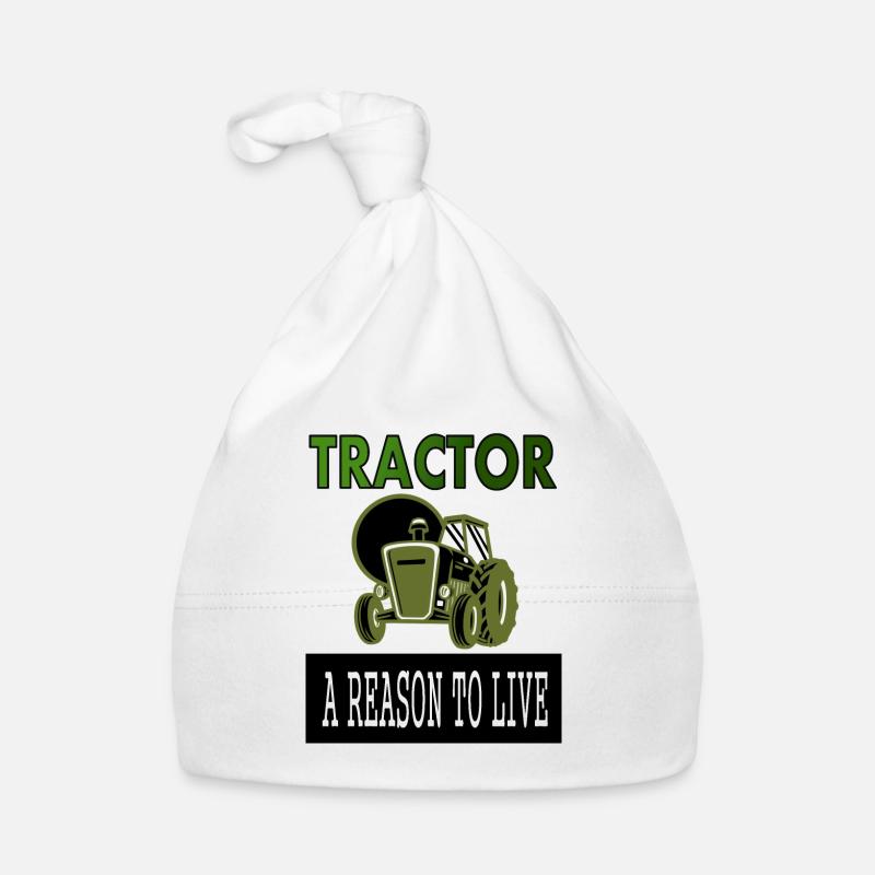 Tractor driving is a reason to live gift Organic Baby Cap