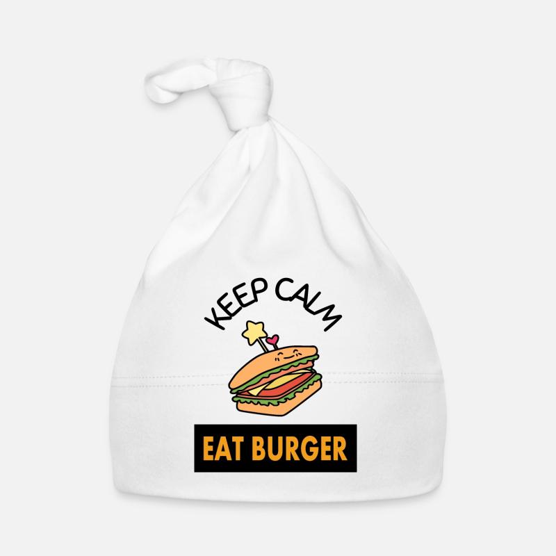 Les hamburgers de restauration rapide mangent une idée cadeau de hamburger Bonnet bio Bébé