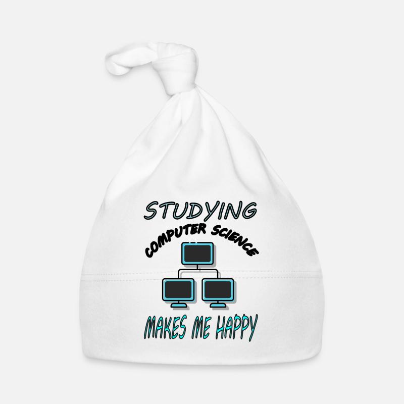 Study Computer Science Computer Science Student Gift - Organic Baby Cap - white