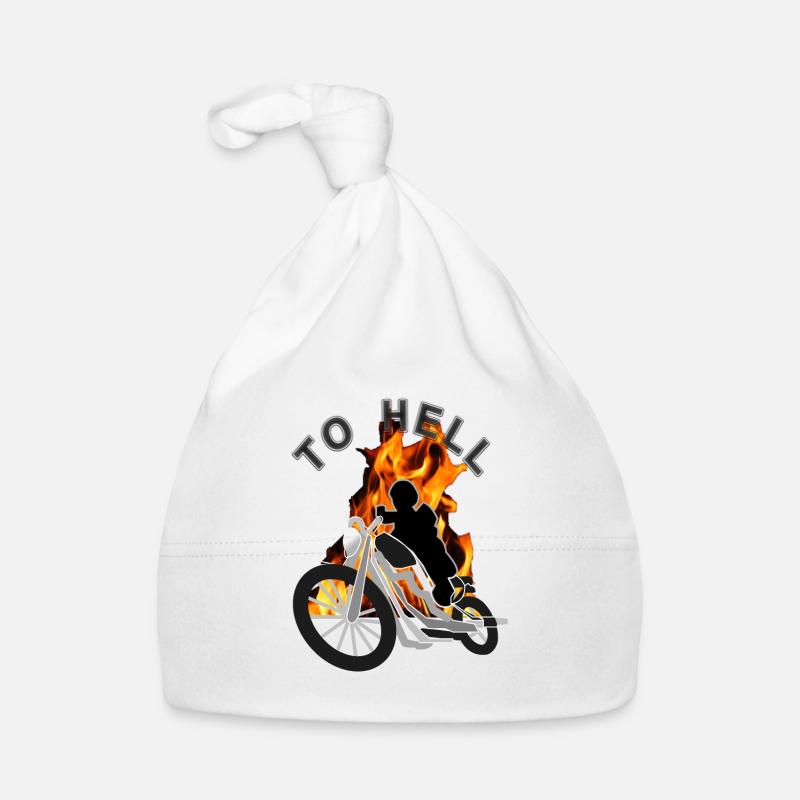 Motorcycling ride to hell Motorcycle helmet poison Organic Baby Cap