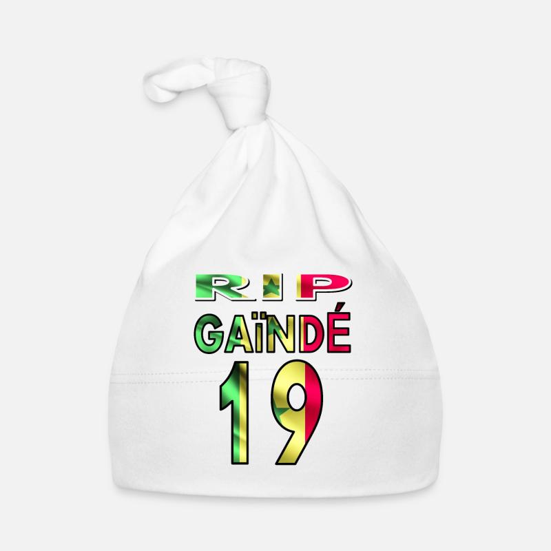 Né au Sénégal numéro 19 drapeau sénégalais Bonnet bio Bébé
