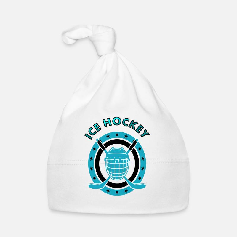 Eishockey spielen Eishockeyspieler Geschenkidee Baby Bio-Mütze