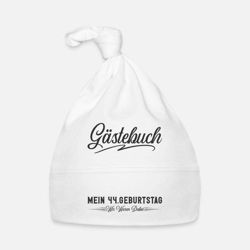 44. Geburtstag Gästebuch Baby Bio-Mütze