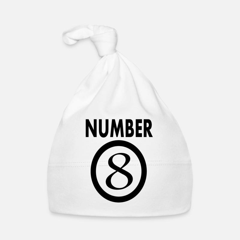 Number 8 Number Eight I'm 8 years old Gift Organic Baby Cap