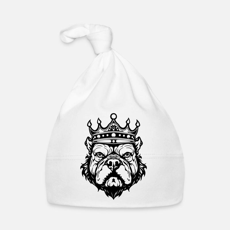 Bulldog Crown Dog King Organic Baby Cap