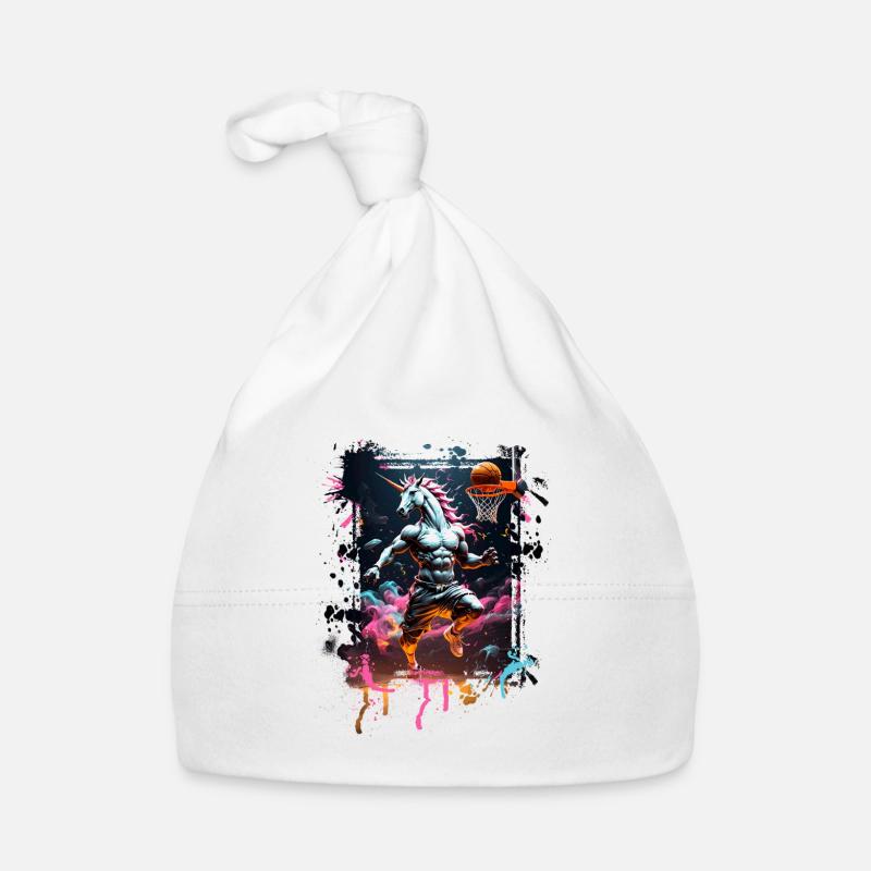 Basketball Einhorn Graffiti Splash Baby Bio-Mütze