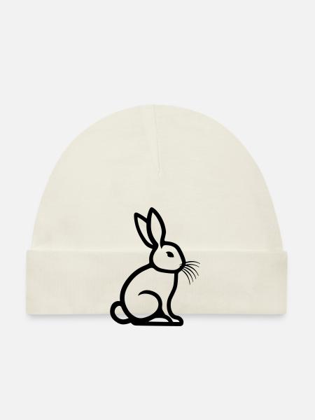 Easter Bunny Symbol Easter - Organic Baby Cap - white - Front