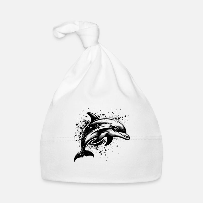 Delfin - Baby Bio-Mütze - Weiß