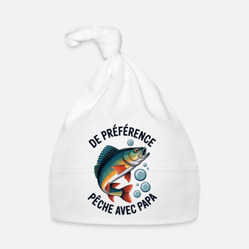 Pêche avec papa, aventures avec papa Bonnet bio Bébé