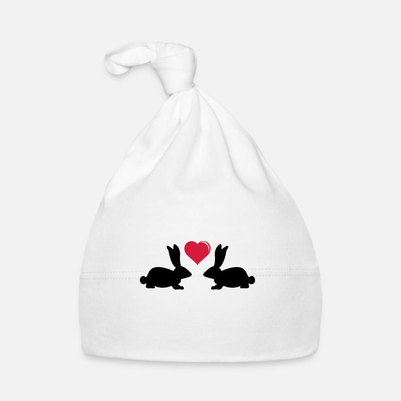 rabbits love design 2 Baby Bio-Mütze