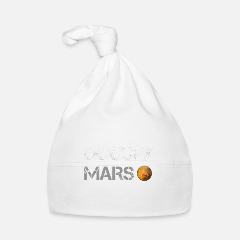 Occuper Mars - Bonnet bio Bébé - blanc