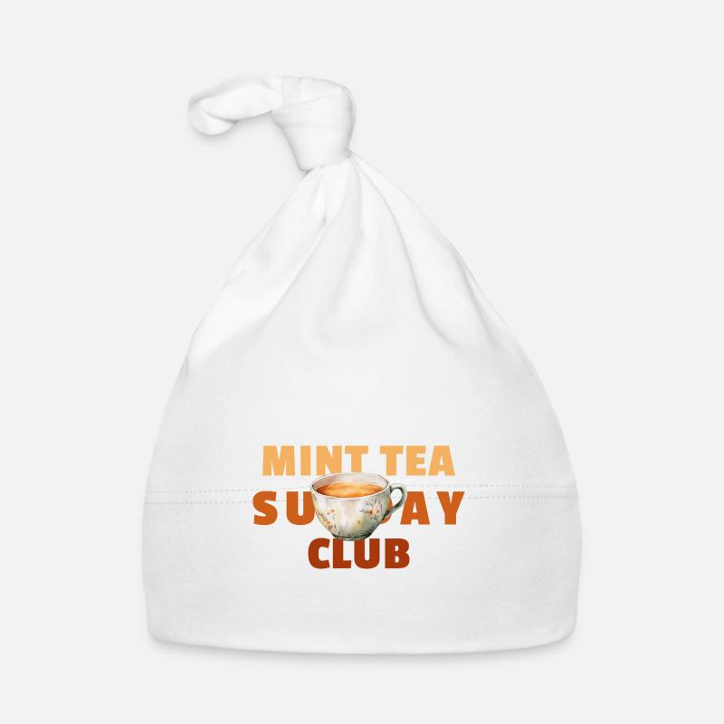 Mint Tea Sunday Club - Fun Mint Tea Organic Baby Cap
