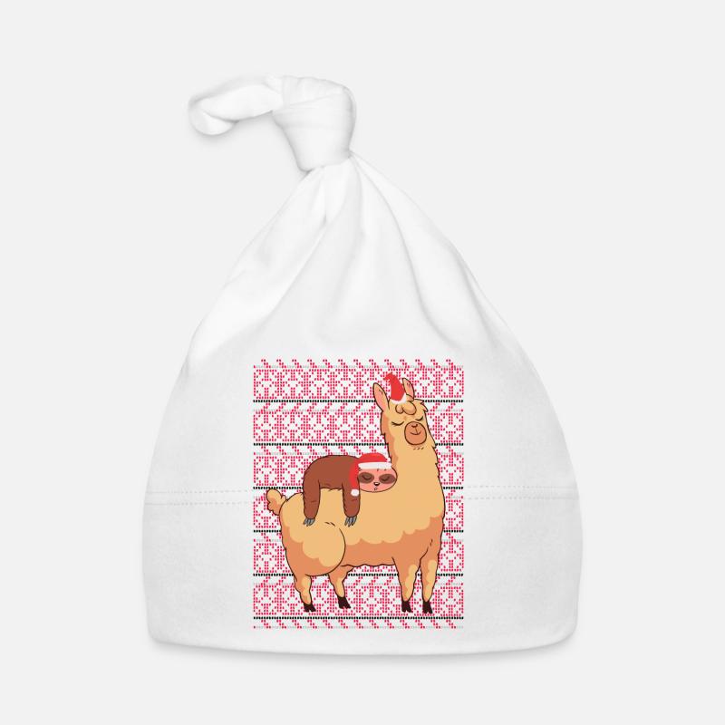 Pull de Noël laid paresseux avec alpaga Bonnet bio Bébé