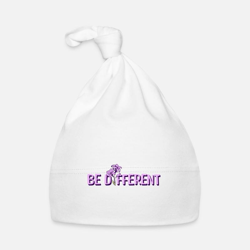 BE DIFFERENT - Jardin de fleurs de lys violets Bonnet bio Bébé