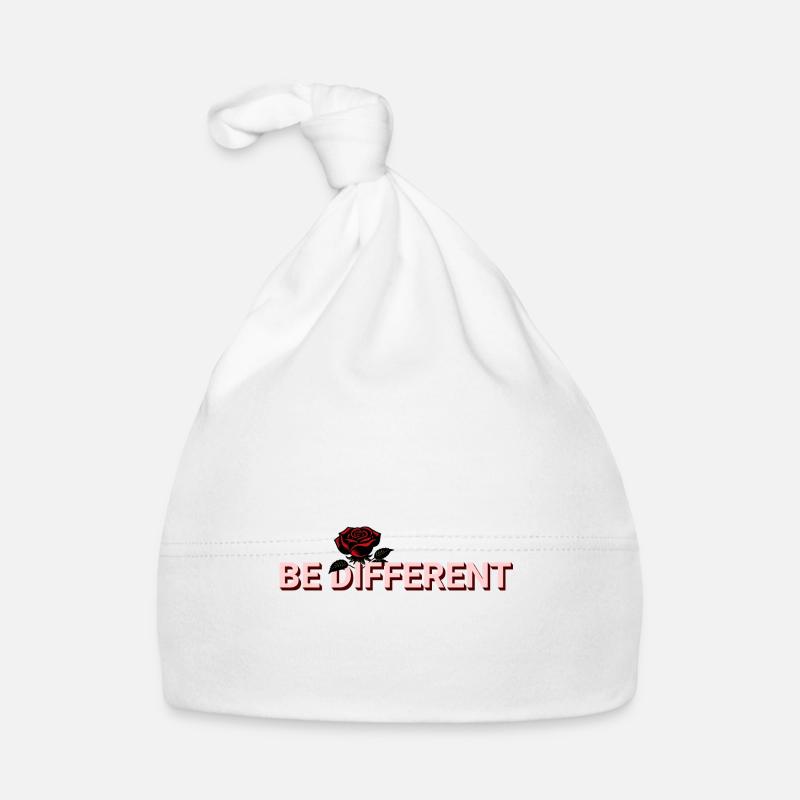 BE DIFFERENT – Red Rose Self-Love Positivity Organic Baby Cap