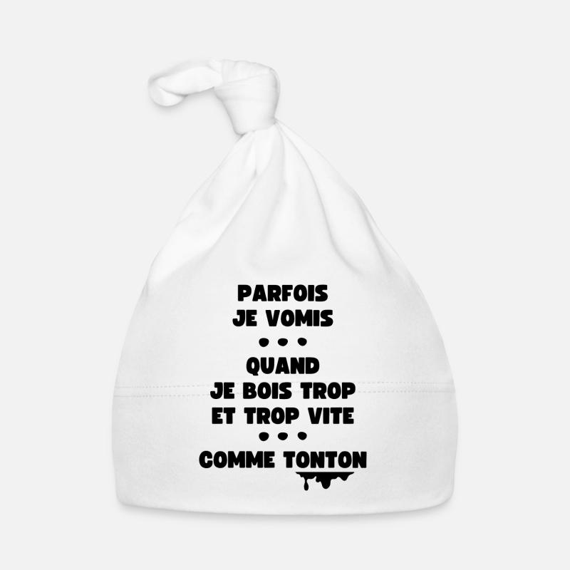 Parfois je vomis comme tonton Bonnet bio Bébé