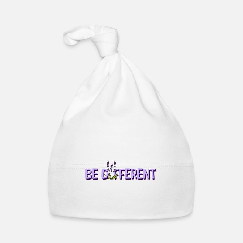 BE DIFFERENT – Lavender Flower Love Affirmations Organic Baby Cap