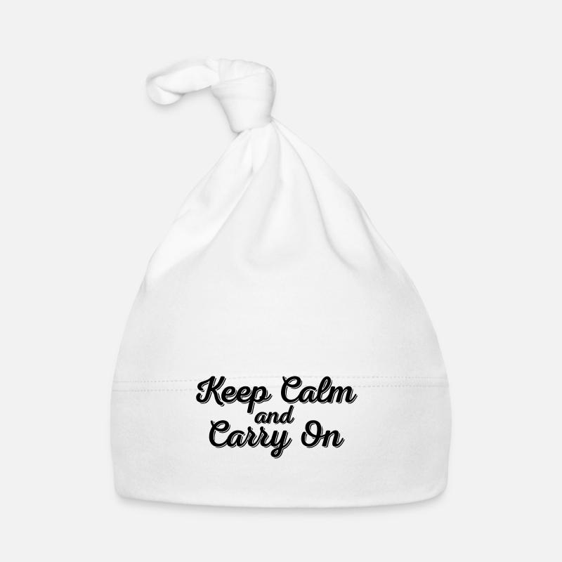 Keep Calm and Carry On Organic Baby Cap