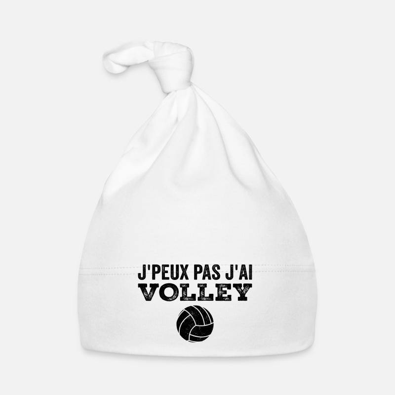 Je Peux Pas J'ai Volley-ball - Bonnet bio Bébé - blanc