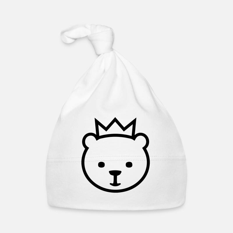 Berlin Bear - Organic Baby Cap - white