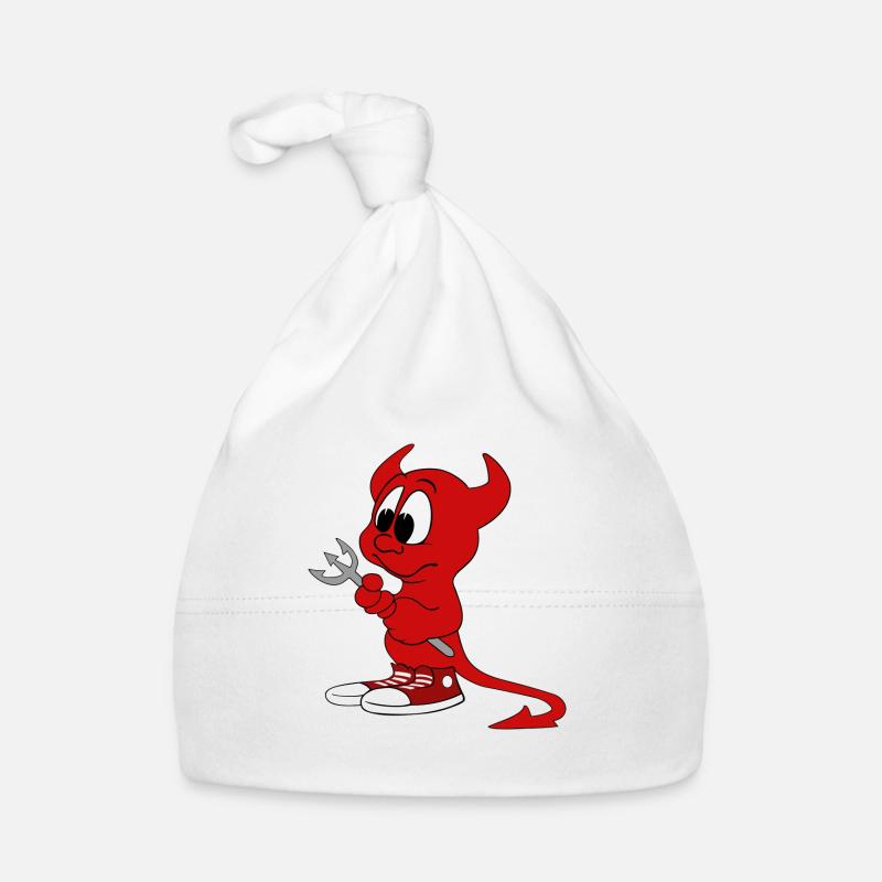 Teufelchen - Baby Bio-Mütze - Weiß