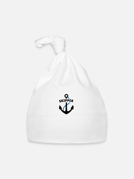 Skipper - Baby Bio-Mütze - Weiß - Vorne
