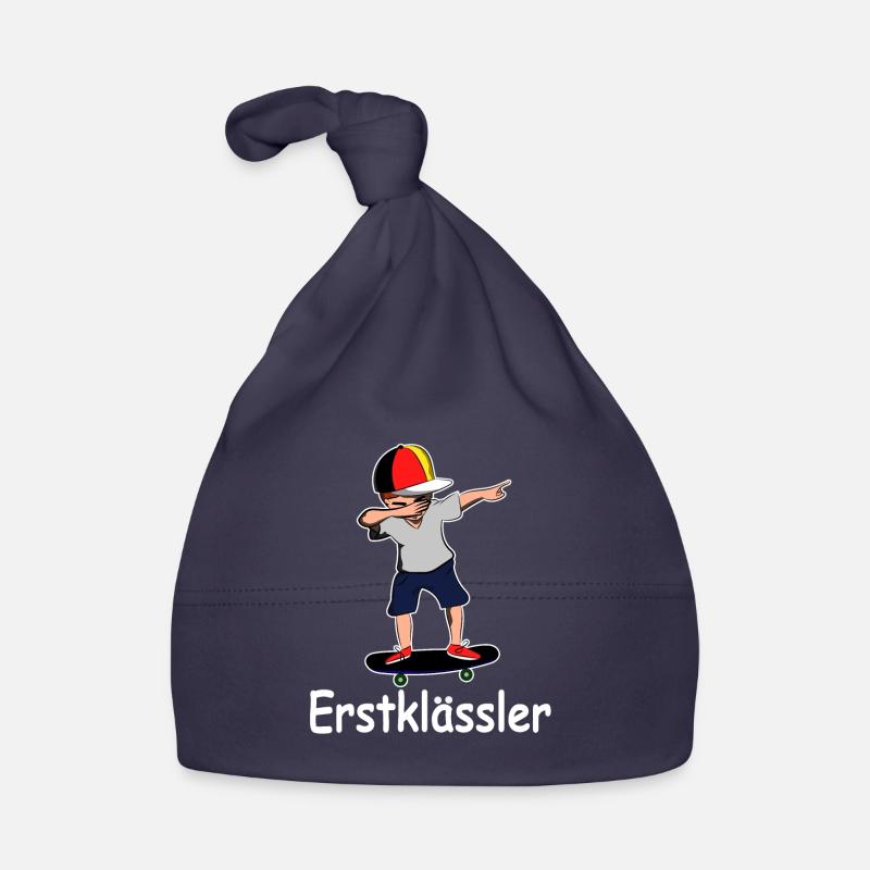 Skateboard Einschulung Kinder Junge Schulkind Baby Bio-Mütze