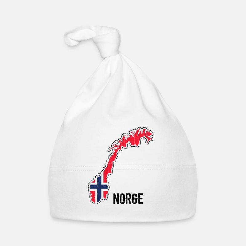 Norvège, Scandinavie, drapeau, contour Bonnet bio Bébé
