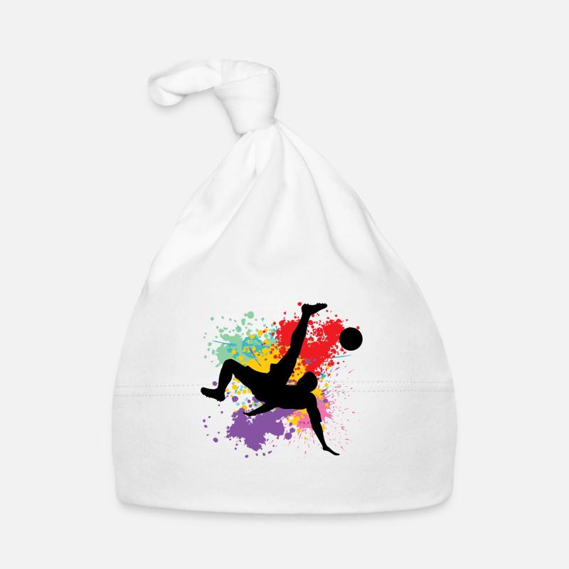 Fußball - Baby Bio-Mütze - Weiß