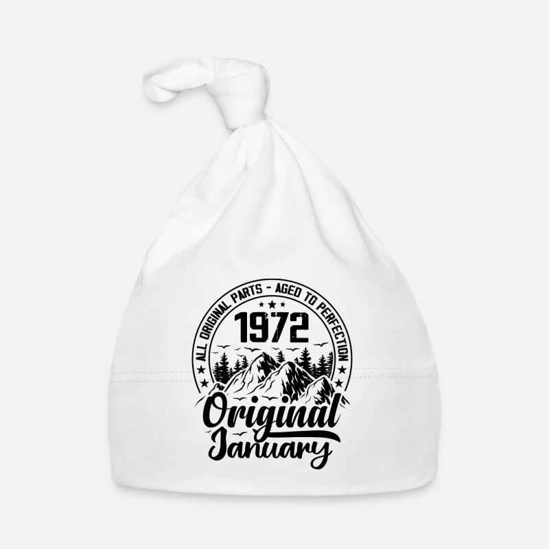 1972 Januar Original 52 Jahre Jubiläumsgeschenk Baby Bio-Mütze