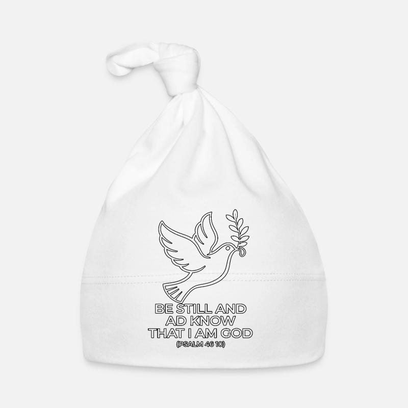 Sois tranquille et sache que je suis dieu Bonnet bio Bébé