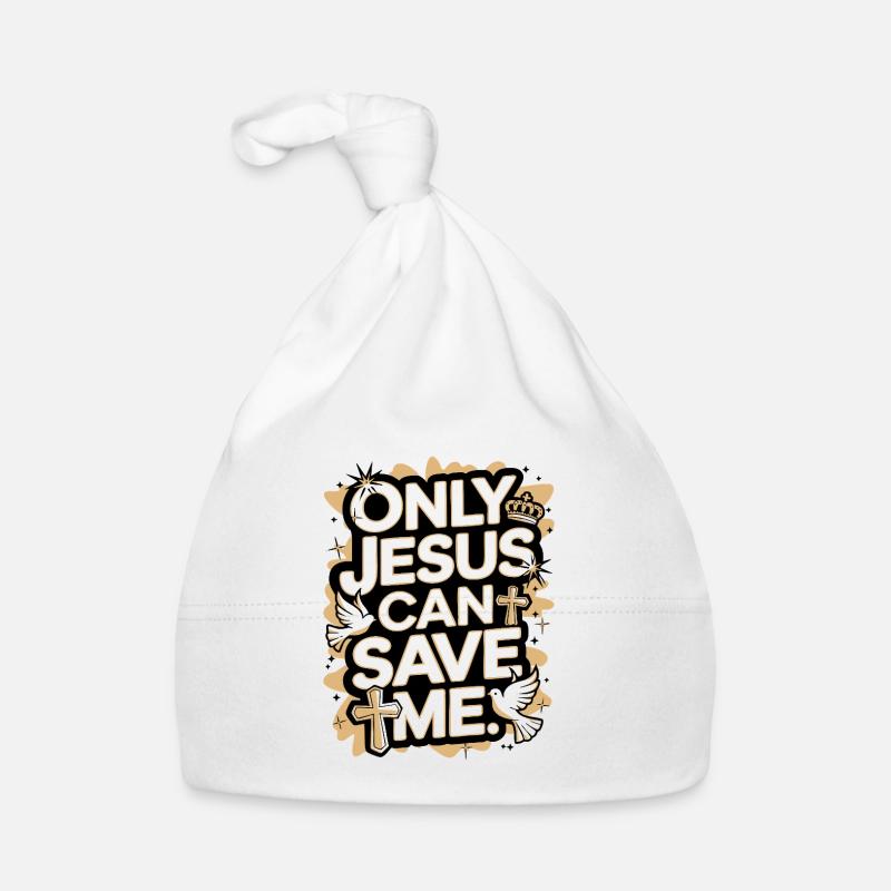 Only Jesus can save me Christian design Organic Baby Cap