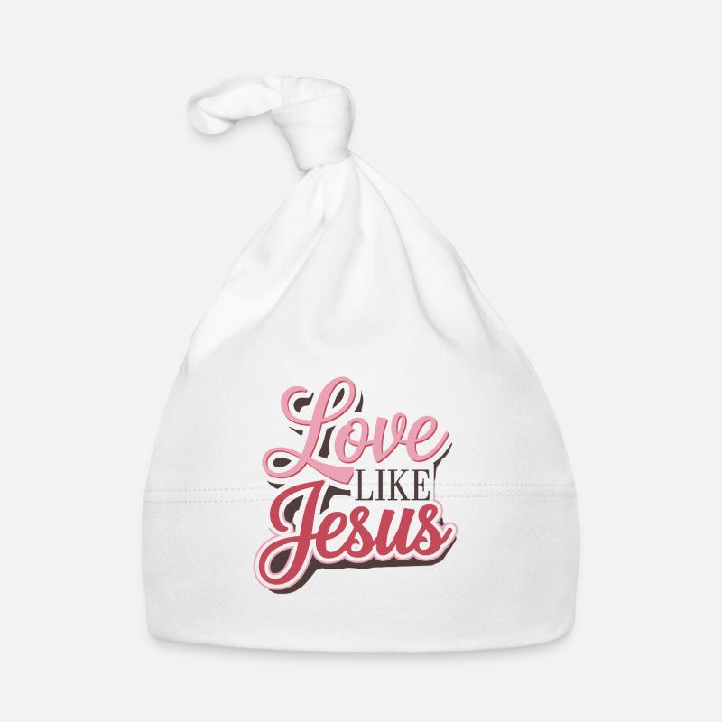 Love like Jesus - christliches Design Glaube Gott Baby Bio-Mütze