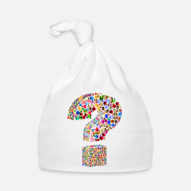 Regenbogenfarbenes Fragezeichen Baby Bio-Mütze