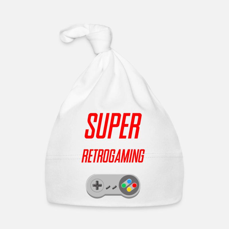 SUPER RETROGAMING - Bonnet bio Bébé - blanc