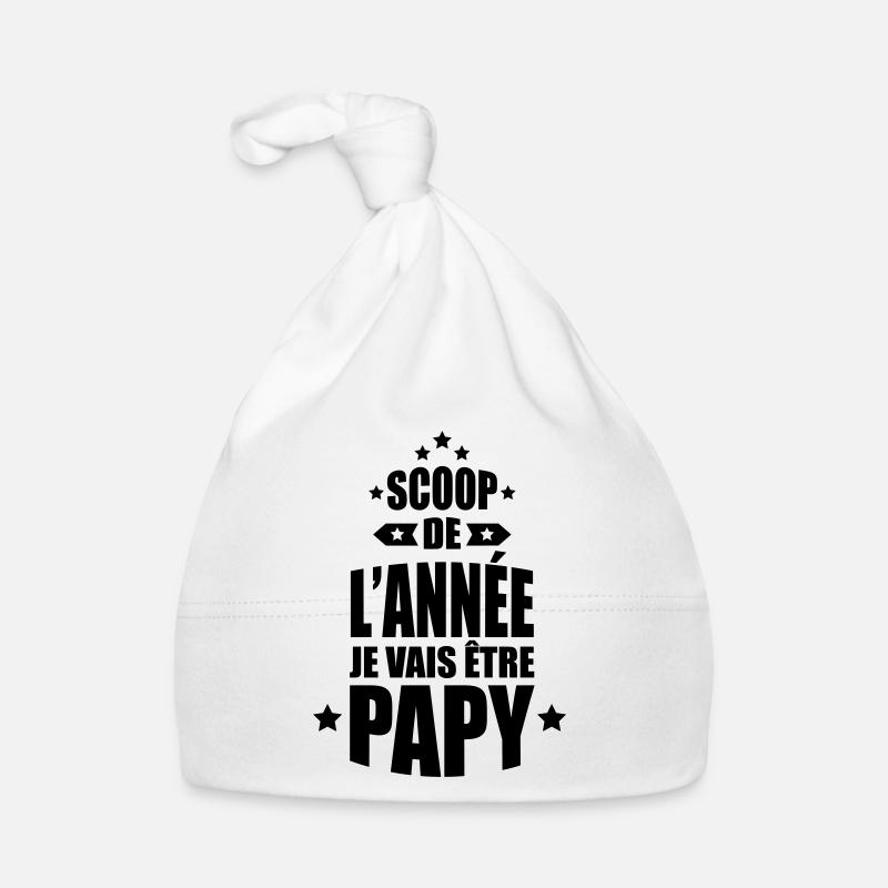 scoop de l'année je vais être papy Bonnet bio Bébé