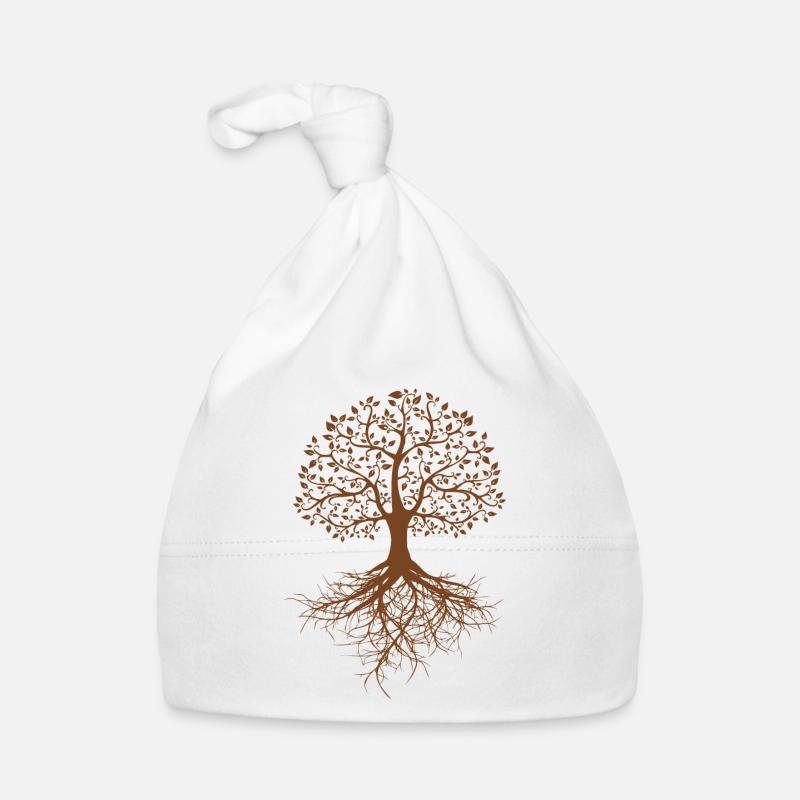 Arbre - Bonnet bio Bébé - blanc