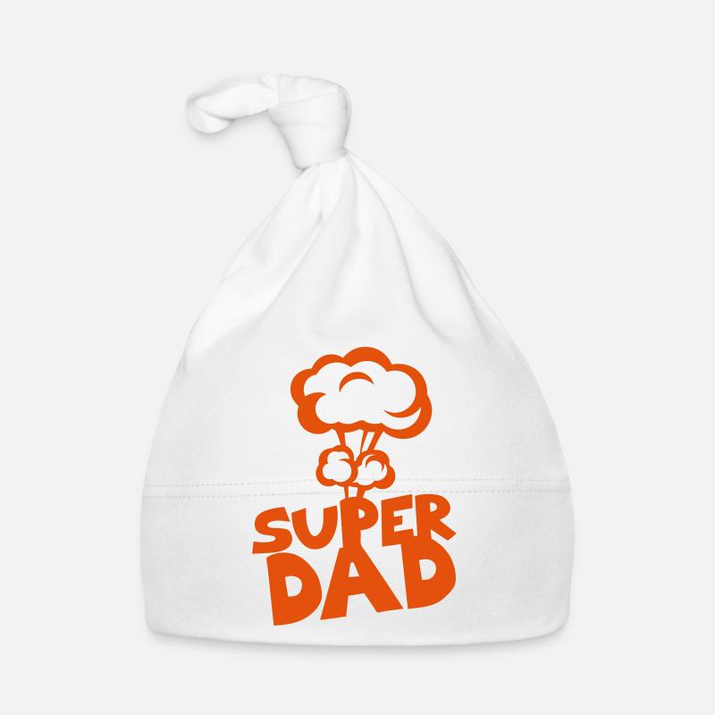 super dad nuclear explosion Organic Baby Cap